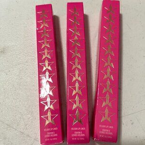 JEFFREE STAR VELOUR LIP LINER PENCIL - 3 PACK - NEW